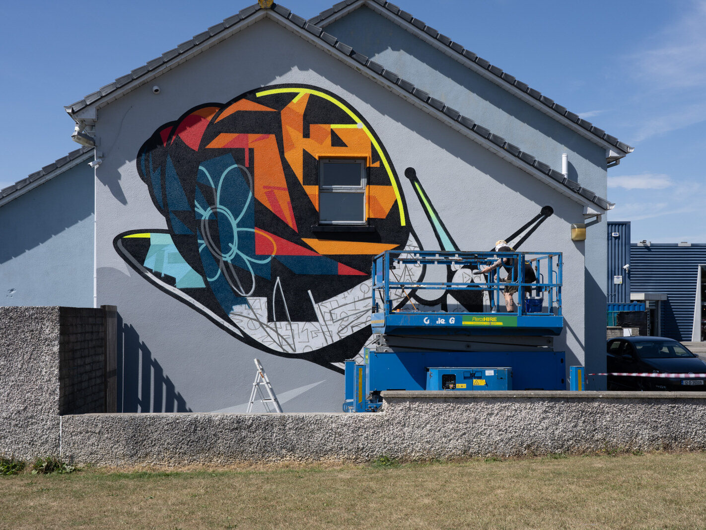 Geometric Snail Mural By Dan Leo - A Work In Progress 12 August 2026-274604