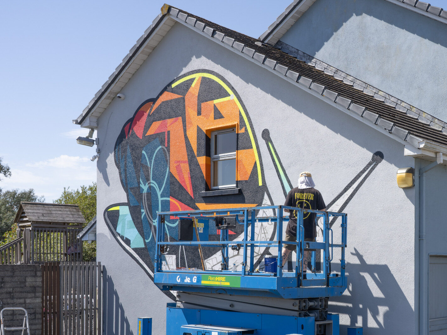 Geometric Snail Mural By Dan Leo - A Work In Progress 12 August 2026-274607