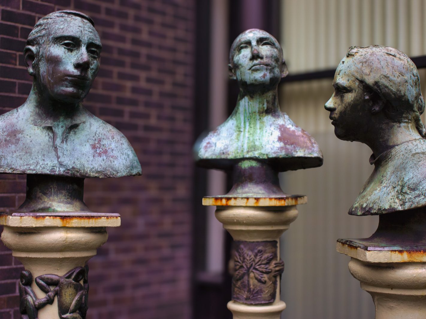 THE TALKING HEADS ON ABBEY STREET HAVE DISAPPEARED [MULTI PIECE SCULPTURE BY CAROLYN MULHOLLAND]-227454-1
