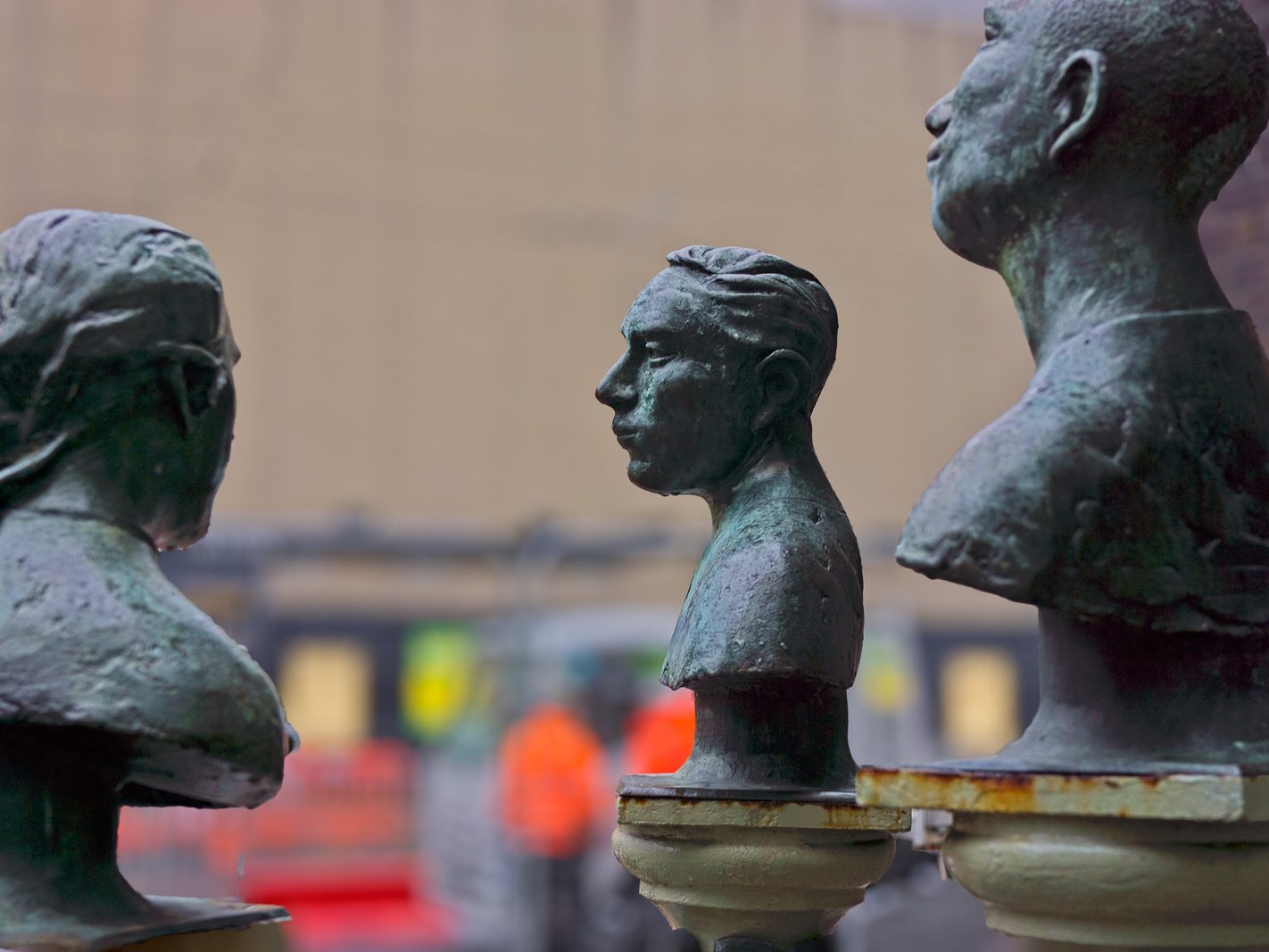 THE TALKING HEADS ON ABBEY STREET HAVE DISAPPEARED [MULTI PIECE SCULPTURE BY CAROLYN MULHOLLAND]-227456-1