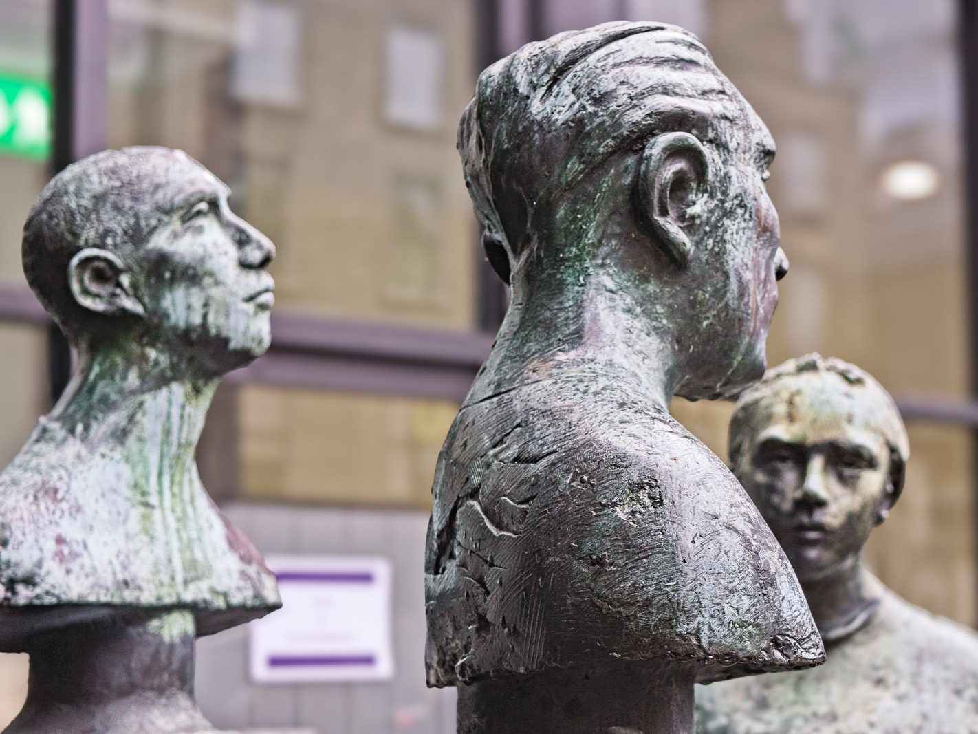 THE TALKING HEADS ON ABBEY STREET HAVE DISAPPEARED [MULTI PIECE SCULPTURE BY CAROLYN MULHOLLAND]-227458-1