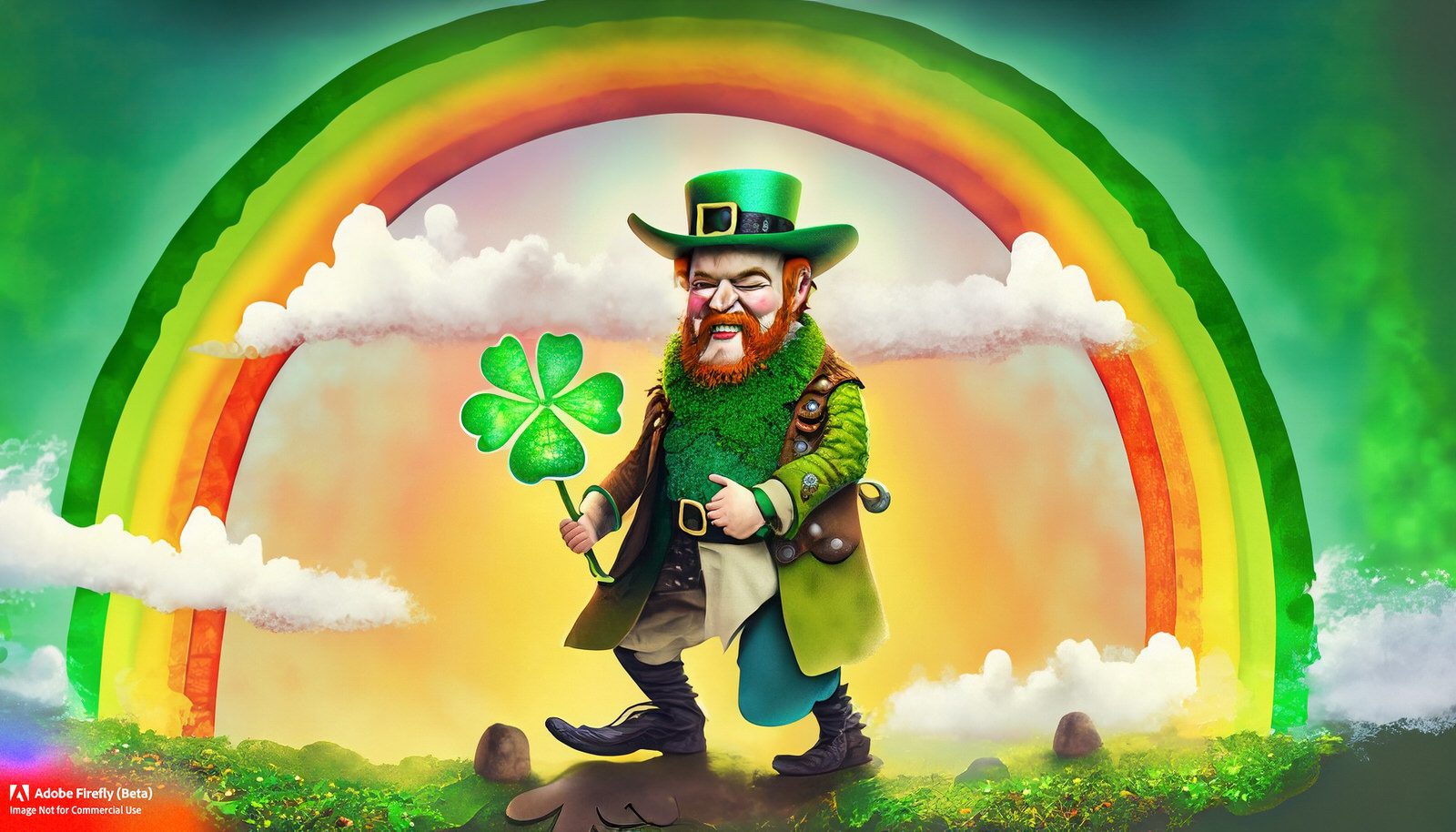 IF YOU ASK ADOBE FIREFLY TO GENERATE AN IMAGE OF A LEPRECHAUN THIS IS WHAT YOU GET 001
