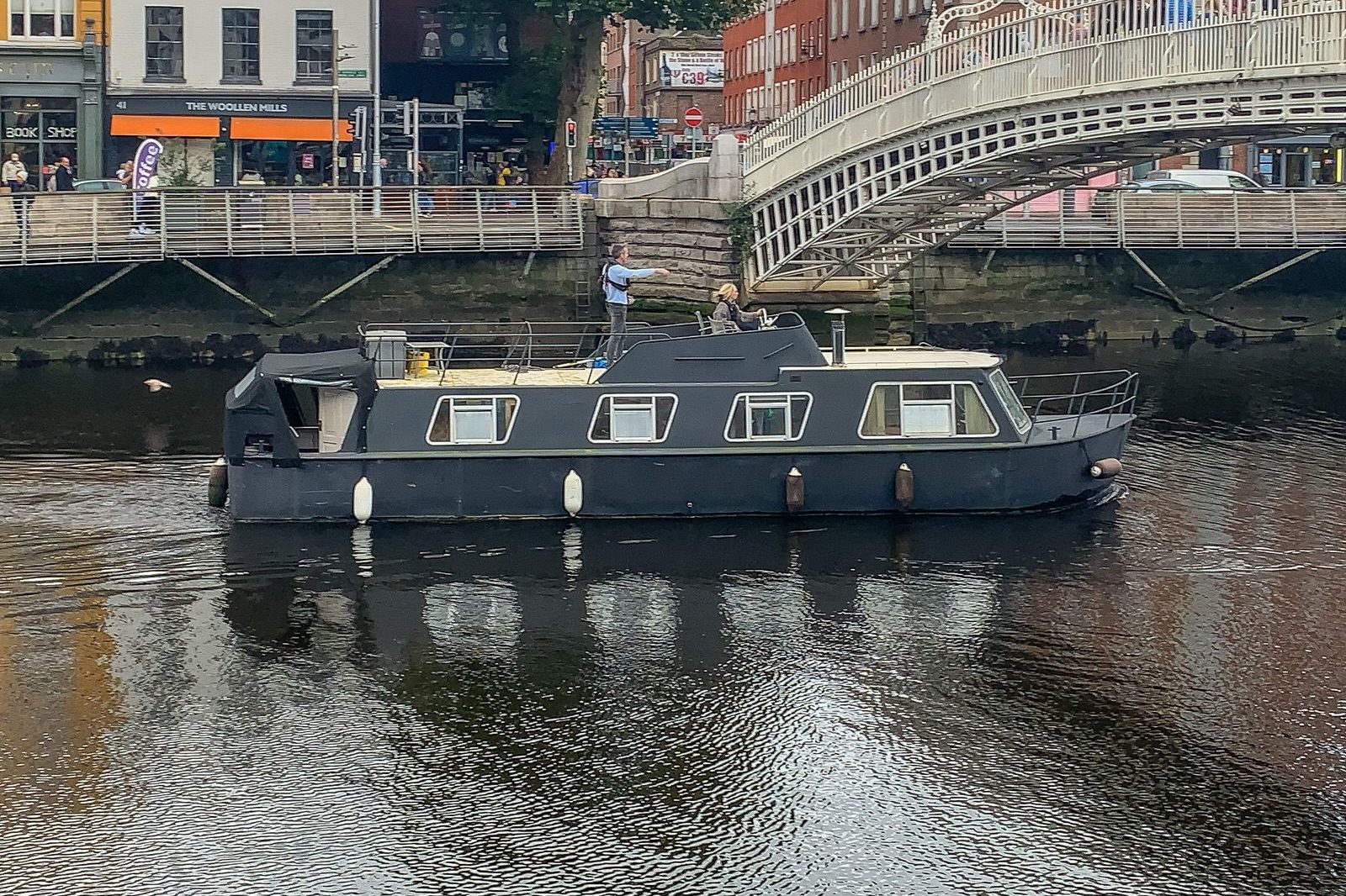 TWO BOATS AND A BARGE [SAILING DOWN THE RIVER LIFFEY] 002