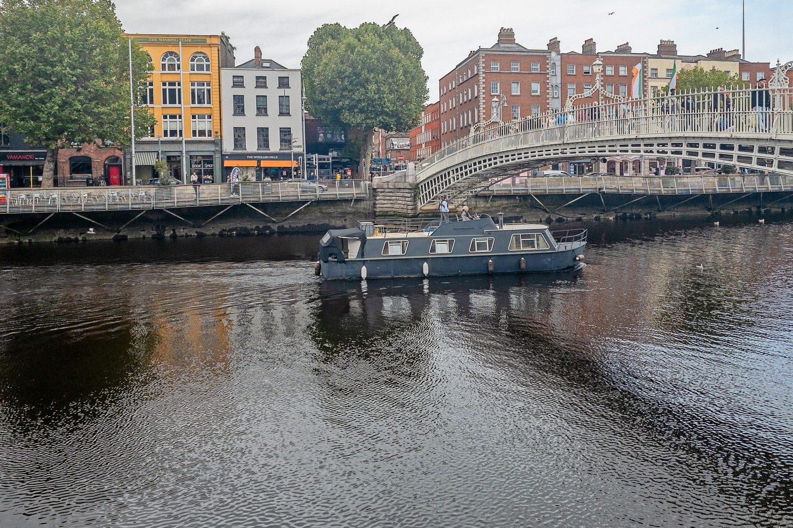 TWO BOATS AND A BARGE [SAILING DOWN THE RIVER LIFFEY] 009