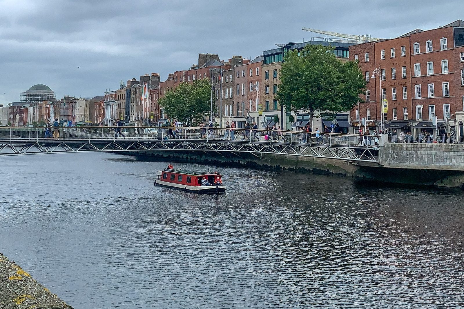 TWO BOATS AND A BARGE [SAILING DOWN THE RIVER LIFFEY] 003