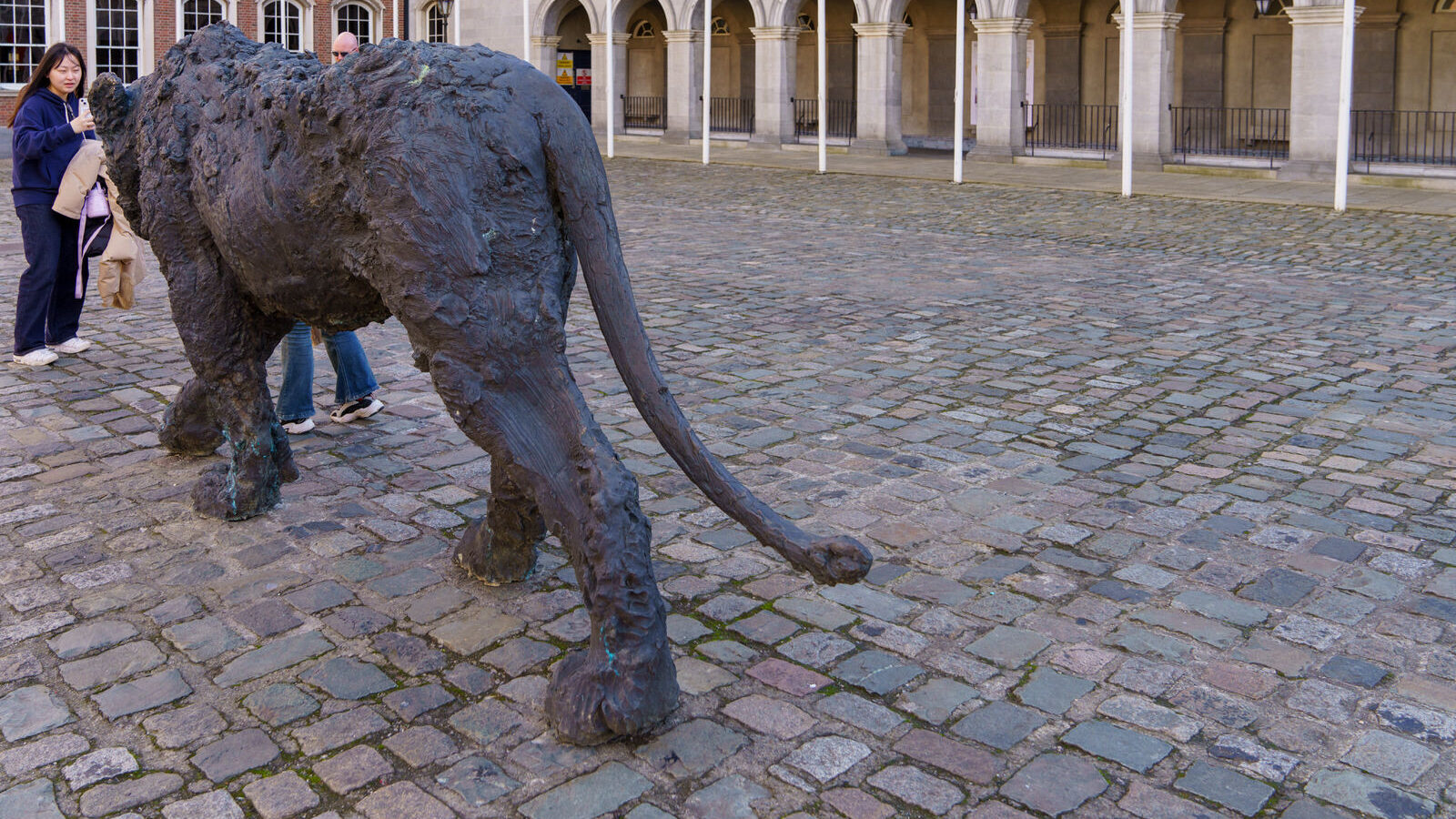 HOW DARE YOU CALL ME KITTY [BRONZE LIONESS BY DAVIDE RIVALTA IN THE UPPER COURTYARD DUBLIN CASTLE]-228105-1