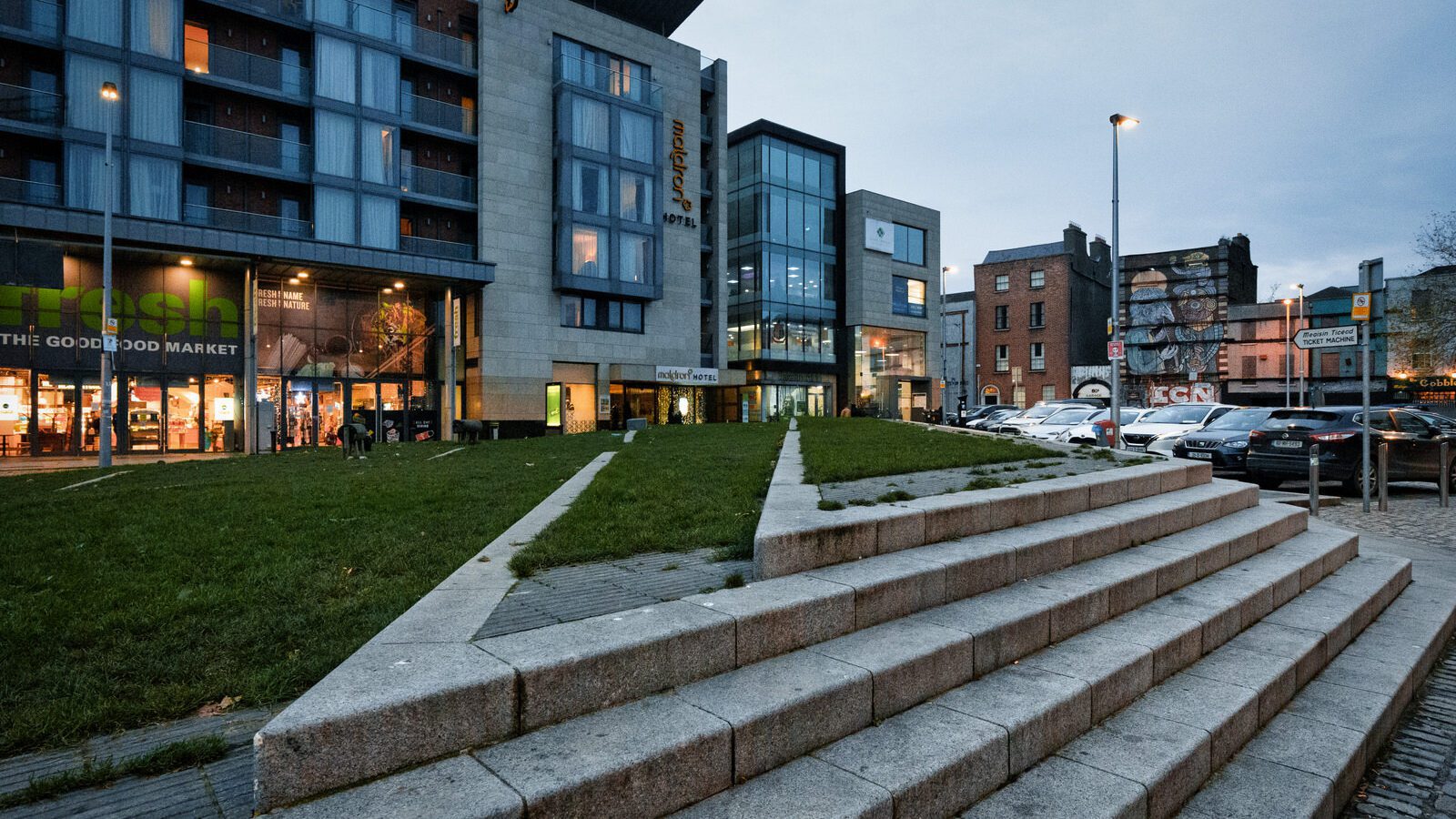 SMITHFIELD AREA PHOTOGRAPHED THE WEEK BEFORE CHRISTMAS 2023 [TESCO EXPRESS OPENED BESIDE THE TRAM STOP THIS TIME LAST YEAR]-226167-1