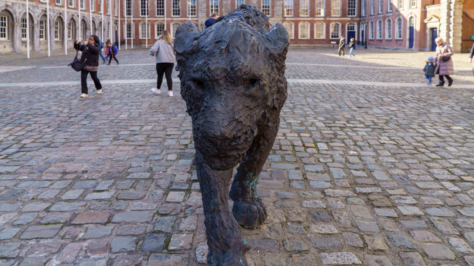 HOW DARE YOU CALL ME KITTY [BRONZE LIONESS BY DAVIDE RIVALTA IN THE UPPER COURTYARD DUBLIN CASTLE]-228102-1