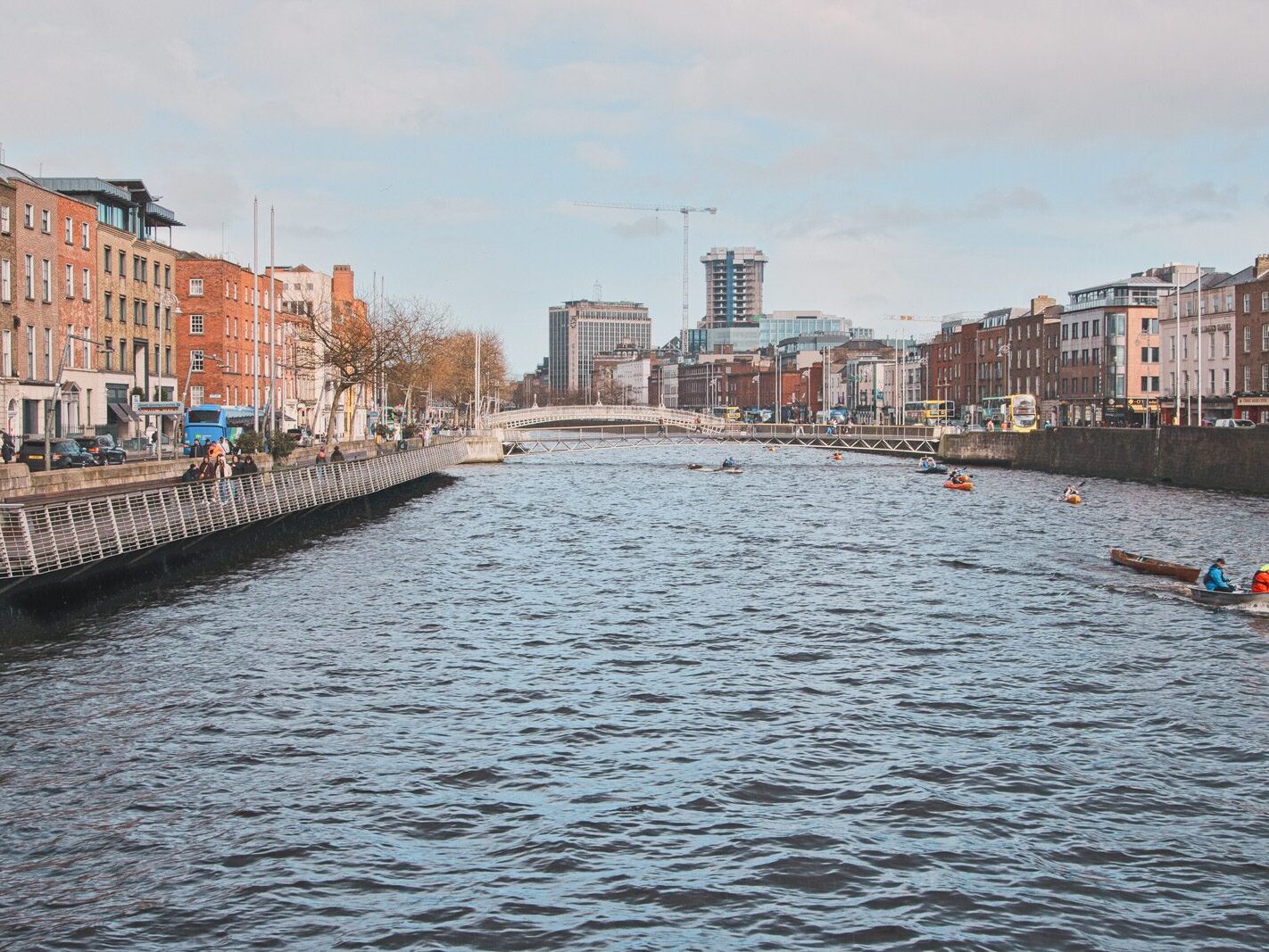 GRATTAN BRIDGE AND NEARBY [ON A REALLY WET DAY IN APRIL 2024]-231249-1