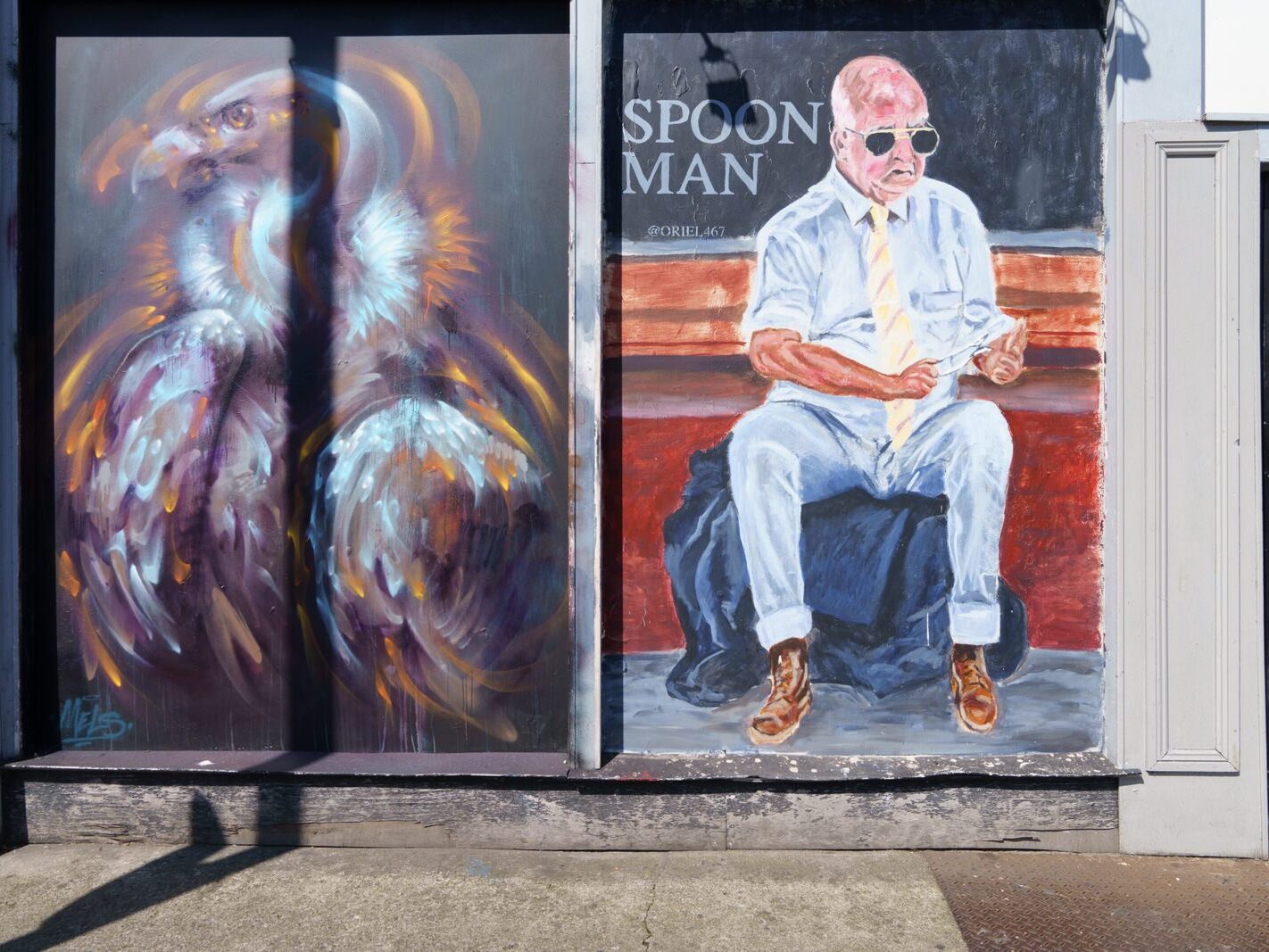 THE SPOON MAN MURAL [COULD BE A TRIBUTE TO DECLAN WALSH AND THE ARTIST MAY WELL BE ORIEL]-239012-1