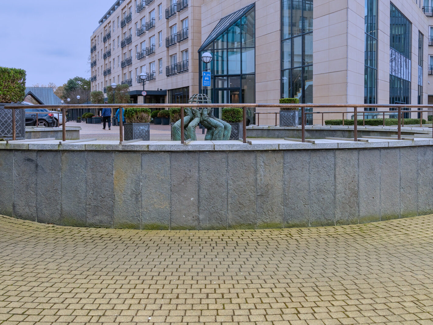 WHO MADE THE WORLD IS A SCULPTURE BY CLIODHNA CUSSEN [LOCATED NEAR THE HERBERT PARK HOTEL IN BALLSBRIDGE]-247282-1