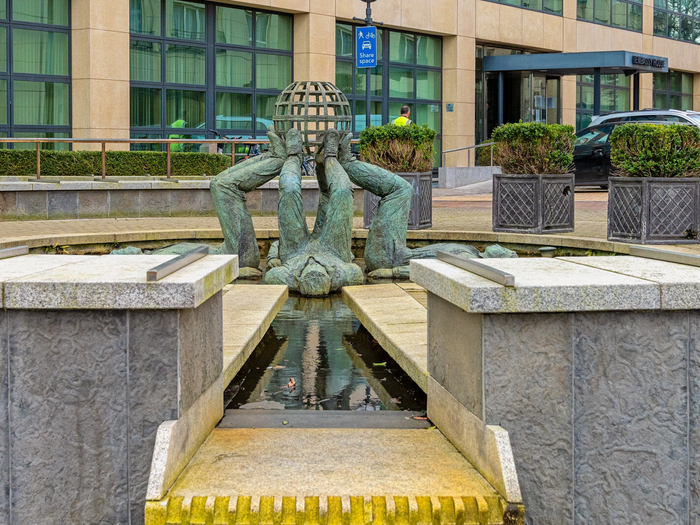 WHO MADE THE WORLD IS A SCULPTURE BY CLIODHNA CUSSEN [LOCATED NEAR THE HERBERT PARK HOTEL IN BALLSBRIDGE]-247283-1