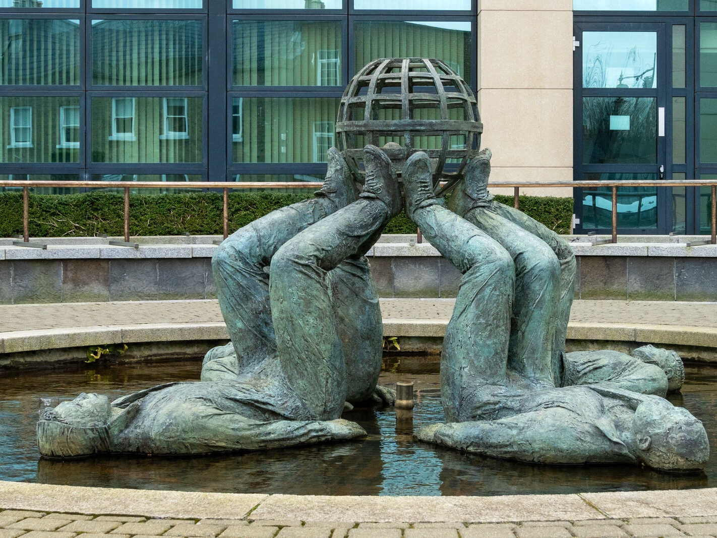 WHO MADE THE WORLD IS A SCULPTURE BY CLIODHNA CUSSEN [LOCATED NEAR THE HERBERT PARK HOTEL IN BALLSBRIDGE]-247284-1