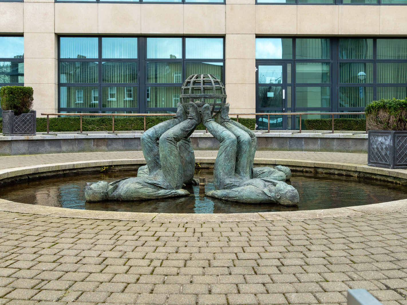 WHO MADE THE WORLD IS A SCULPTURE BY CLIODHNA CUSSEN [LOCATED NEAR THE HERBERT PARK HOTEL IN BALLSBRIDGE]-247285-1