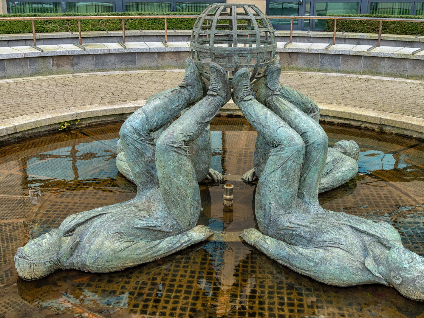 WHO MADE THE WORLD IS A SCULPTURE BY CLIODHNA CUSSEN [LOCATED NEAR THE HERBERT PARK HOTEL IN BALLSBRIDGE]-247287-1