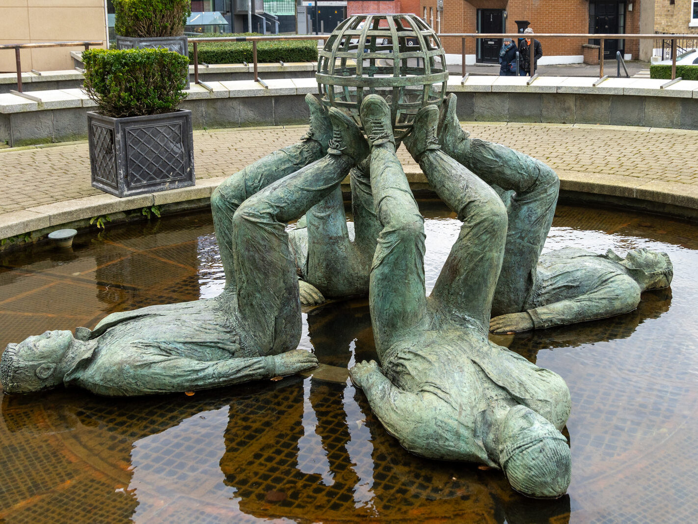 WHO MADE THE WORLD IS A SCULPTURE BY CLIODHNA CUSSEN [LOCATED NEAR THE HERBERT PARK HOTEL IN BALLSBRIDGE]-247289-1