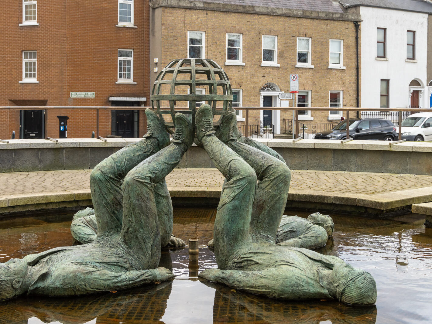 WHO MADE THE WORLD IS A SCULPTURE BY CLIODHNA CUSSEN [LOCATED NEAR THE HERBERT PARK HOTEL IN BALLSBRIDGE]-247290-1