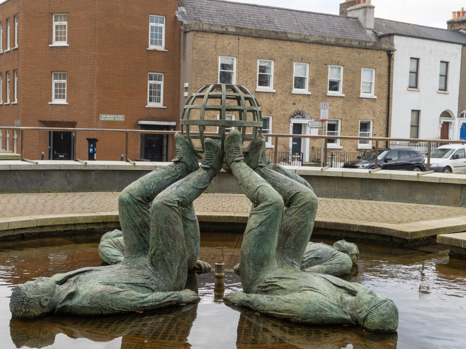 WHO MADE THE WORLD IS A SCULPTURE BY CLIODHNA CUSSEN [LOCATED NEAR THE HERBERT PARK HOTEL IN BALLSBRIDGE]-247291