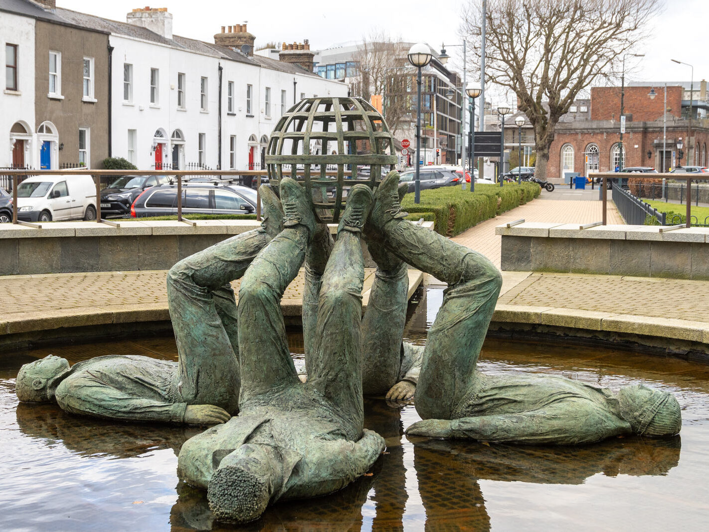 WHO MADE THE WORLD IS A SCULPTURE BY CLIODHNA CUSSEN [LOCATED NEAR THE HERBERT PARK HOTEL IN BALLSBRIDGE]-247292-1