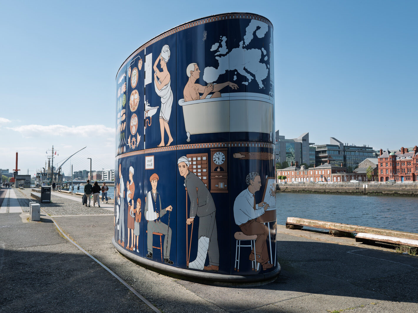 AN OLD DUBLINER WOULD UNDERSTAND THIS ART INSTALLATION BY JOHN KINDNESS [LOCATED ON SIR JOHN ROGERSON'S QUAY]-250987-1