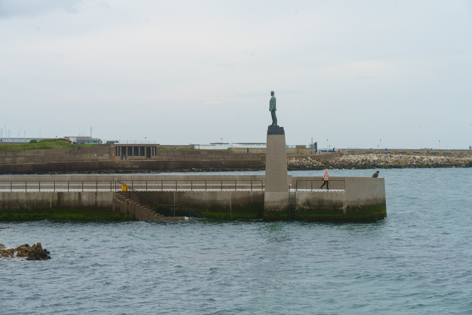 STATUE AT THE END OF THE JETTY AT DUN LAOGHAIRE BATHS