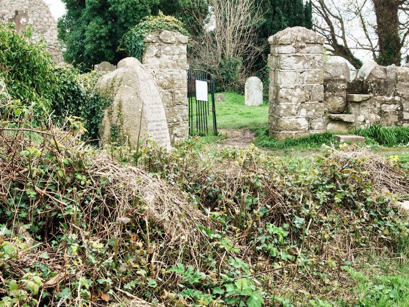TWO CROSSES AND TULLY CHURCH AT LAUGHANSOWN LANE [THE CHURCH AND GRAVES]-223539-1