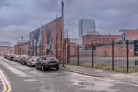 EXAMPLES OF STREET ART BY DANK AND SABEK [ON THE RED BRICK WALL ON TALBOT STREET IN BELFAST]-235446-1