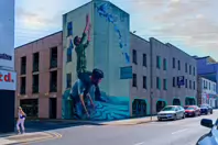 THE FISHERMEN MURAL BY FINTAN McGEE [ ON ROCHES STREET LIMERICK JULY 2017]-244454-1