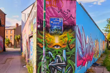 ST PETERS LANE IN PHIBSBOROUGH [BACK IN JULY 2022 IT HOSTED SOME MURALS BUT THE QUALITY WAS IN DECLINE]-244055-1