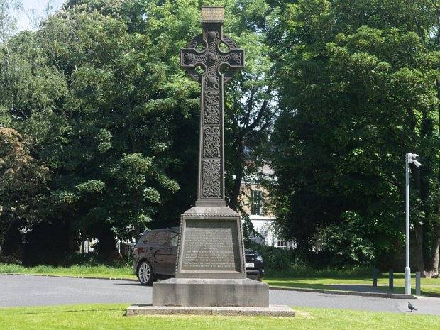 CELTIC CROSS This Celtic cross memorial stands in the church grounds, facing Leeson Park, and commemorates the parishioners who lost...