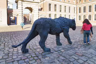 HOW DARE YOU CALL ME KITTY [BRONZE LIONESS BY DAVIDE RIVALTA IN THE UPPER COURTYARD DUBLIN CASTLE]-228103-1