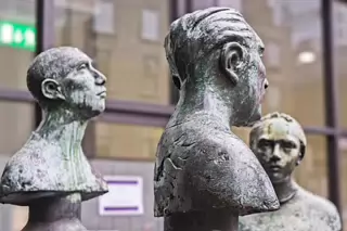 THE TALKING HEADS ON ABBEY STREET HAVE DISAPPEARED [MULTI PIECE SCULPTURE BY CAROLYN MULHOLLAND]-227458-1