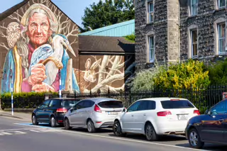 DRAWDA URBAN ART TRAIL [THIS MURAL IS BY VERA BUGATTI AND IT IS ON DOMINIC STREET IN DROGHEDA]-240011