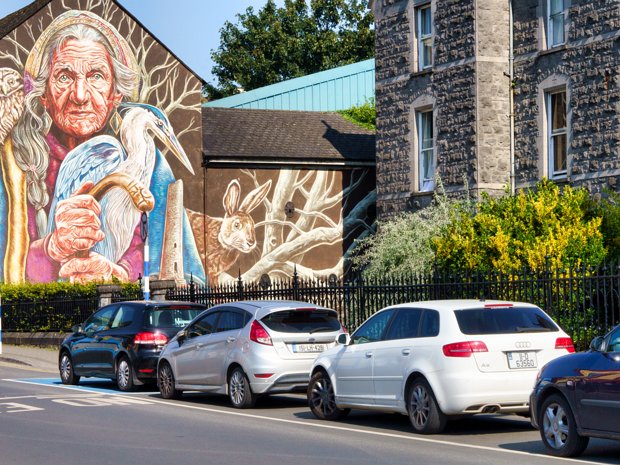 BY VERA BUGATT The mural portrays the Cailleach, a powerful figure in Irish mythology, the divine sorceress and mother goddess...