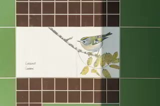 A SET OF THREE TILES FEATURING THE WREN AND THE GOLDCREST [BY KILLIAN MULLARNEY]-239288-1