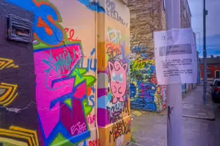 IT IS A CRIMINAL OFFENCE TO GRAFFITI THE WALLS [NO ONE PAID ANY ATTENTION - DID THEY] X-234708-1 IT IS A CRIMINAL OFFENCE TO GRAFFITI THE WALLS