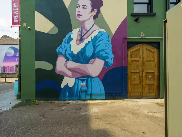 CONSTANCE SMITH MURAL Born in 1928, Smith became a renowned actress, gracing the silver screen in numerous films throughout the 1950s.