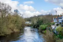 ANNA LIVIA BRIDGE ACROSS THE LIFFEY [CHAPELIZOD VILLAGE ON BOTH SIDES OF THE RIVER]-231241-1