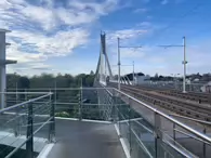 THE LUAS TRAM STOP IN DUNDRUM [FEATURING THE ATTRACTIVE WILLIAM DARGAN BRIDGE]-231487-1