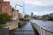 GRATTAN BRIDGE AND NEARBY [ON A REALLY WET DAY IN APRIL 2024]-231247-1