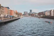 GRATTAN BRIDGE AND NEARBY [ON A REALLY WET DAY IN APRIL 2024]-231249-1