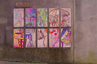 STREET ART ON CENTAUR STREET IN CARLOW [AN UNUSUAL NAME FOR A STREET IN IRELAND]-239611-1