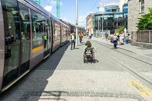 HARCOURT STREET TRAM STOP AND PARK PLACE [PHOTOGRAPHED USING A VERY OLD SONY NEX-5]-238215-1 HARCOURT STREET TRAM STOP AND PARK PLACE