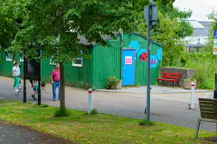 THIS WAS AN ARMY HUT AT THE CURRAGH CAMP [IT HAS HAD MANY USES BUT NOW IT IS A SCOUTS HALL]-237704-1