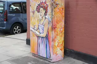 THE BOOK READER AN EXAMPLE OF PAINT-A-BOX STREET ART ON NORTH KING STREET [BY PAWEL JASINSKI]-238374-1 BY PAWEL JASINSKI