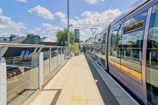 THE LUAS TRAM STOP IN RANELAGH [EFFECTIVELY ON A BRIDGE]-238197-1 SONY DSC
