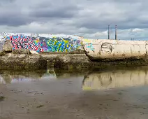 SANDYMOUNT SEA BATHS AUGUST 2024 [A CENTURY OF DECAY, MORE RECENTLY A CANVAS FOR STREET ART]-239468-1