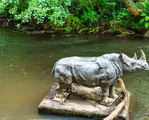 A LONELY RHINO IN THE DODDER [BEHIND THE DROPPING WELL PUB]-239110-1