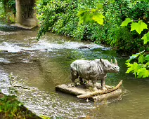 A LONELY RHINO IN THE DODDER [BEHIND THE DROPPING WELL PUB]-239109-1