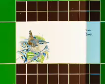 A SET OF THREE TILES FEATURING THE WREN AND THE GOLDCREST [BY KILLIAN MULLARNEY]-239287-1